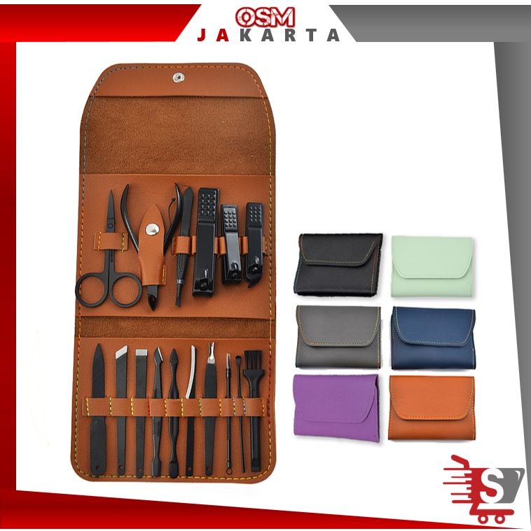 Set Perawatan Kuku 16 in 1  Alat Manicure dan Pedicure — 6