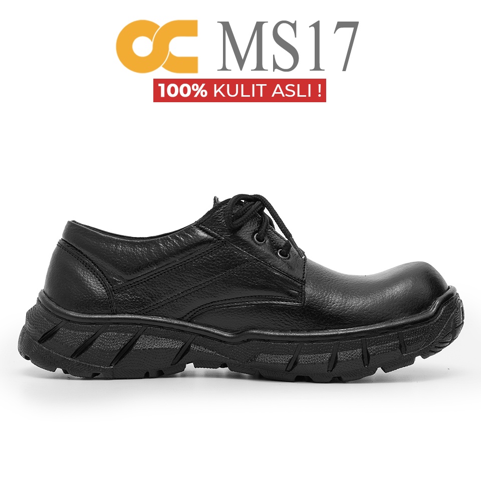 SEPATU SAFETY PROYEK PRIA KULIT ASLI OC MS17