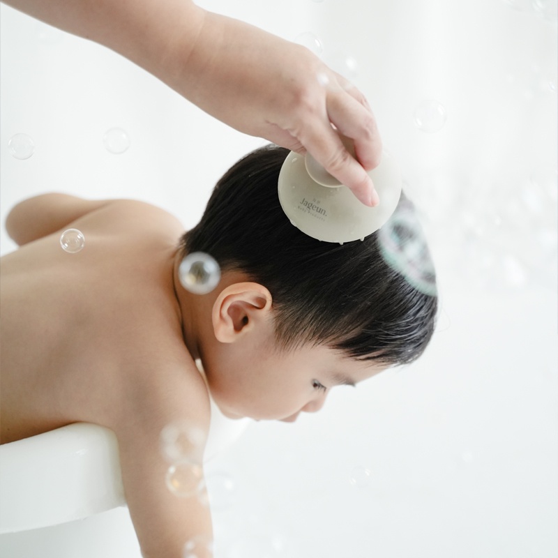 JAGEUN Silicone Bath Body Head Scalp Brush | Sikat Mandi Badan Kepala Bayi