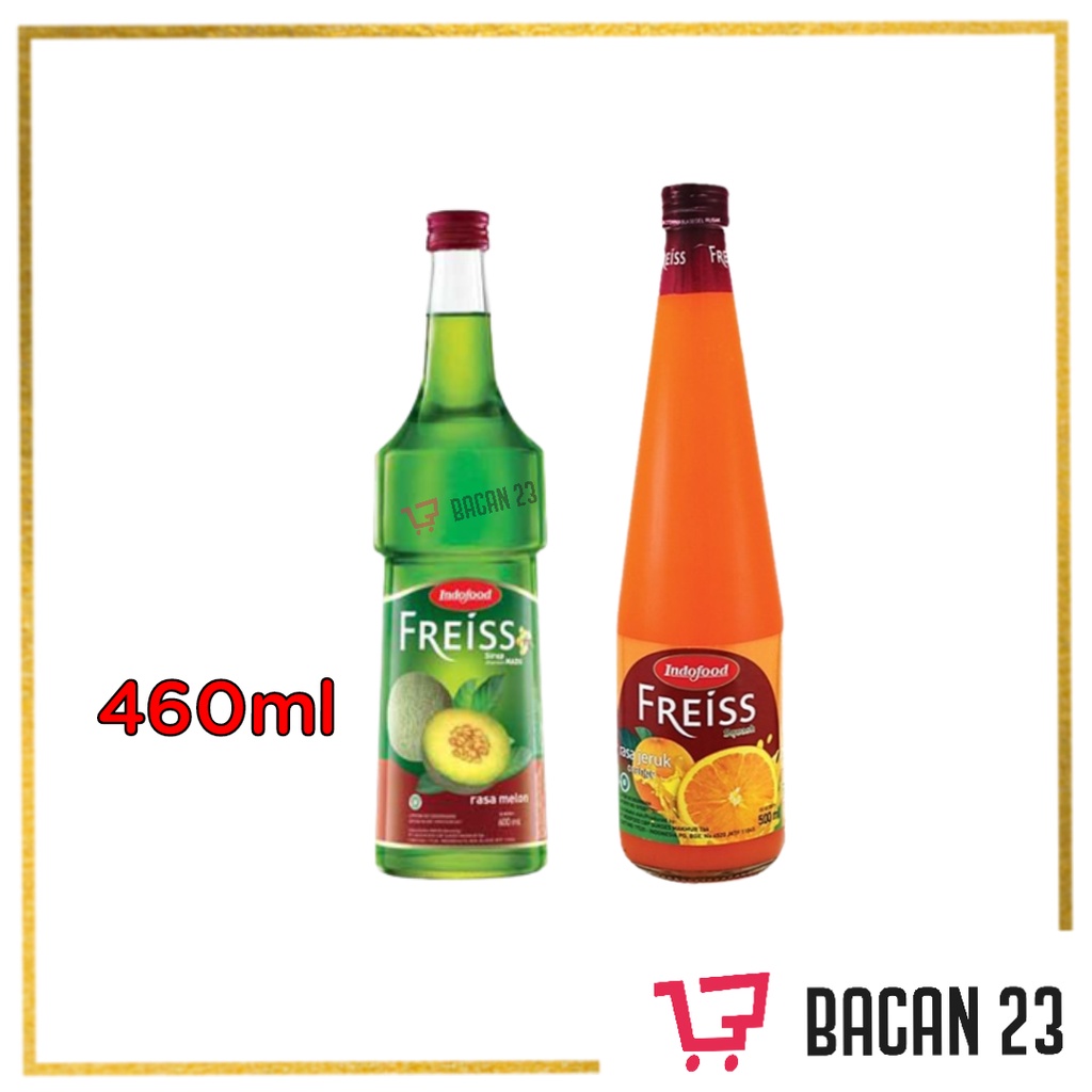 Sirup Indofood Freiss Botol (460ml) - ( Jeruk - Melon ) / Minuman  Segar / Bacan 23 - Bacan 23