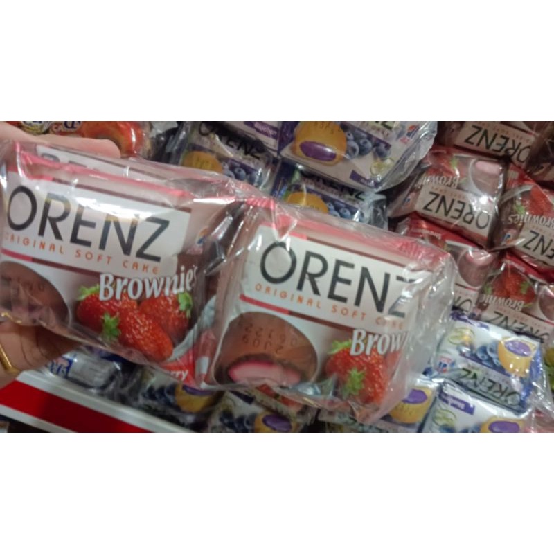 Bolu orenz berbagai Rasa blueberry, durian, stoberi, n brownies isi 10pc