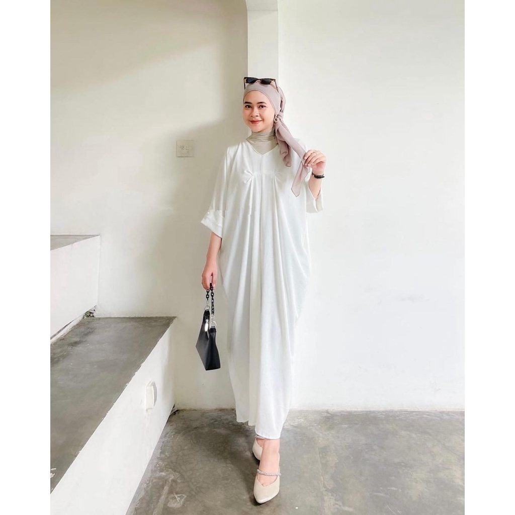 Sera Kaftan - Oversized Batwing Model Crinkle Rayon