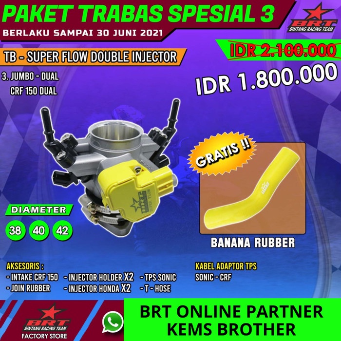 Tb Brt Throttle Body Crf150 Double Injektor