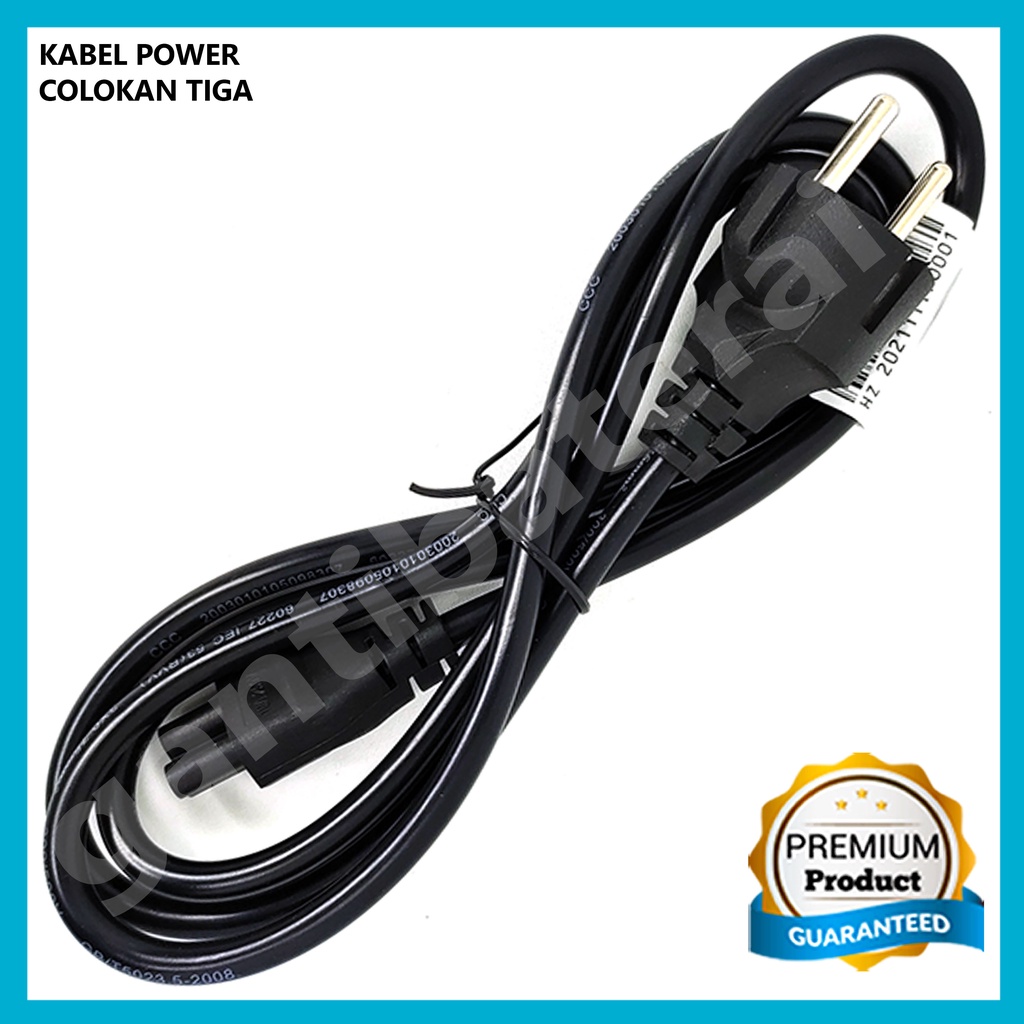 Kabel power Adaptor kabel power adaptor laptop colokan 3 lubang Ori