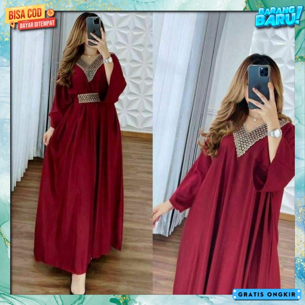Kaftyan Bahan Adem Kaftan Wanita Terbaru 2023 Dress Kondangan Kagfan Atasan Pesta Jubah Kaftan Model