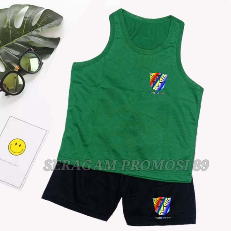 Setelan Singlet Anak Laki-laki TRANSFORMERSS 2-10 Tahun / Setelan Anak-Anak Unisex