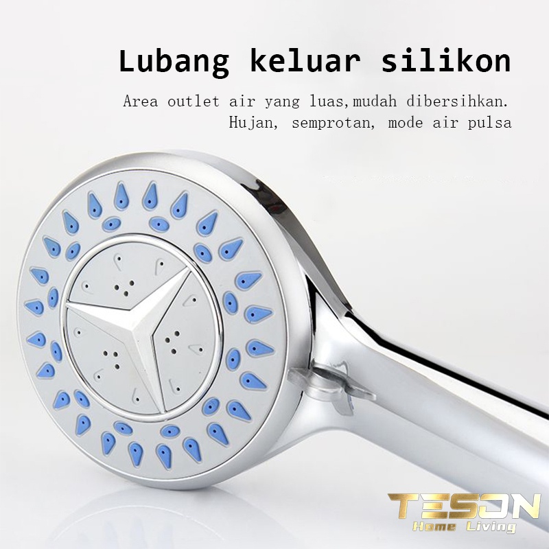 Kepala Shower Mandi - Hand Shower Head Set Stainless Tipe