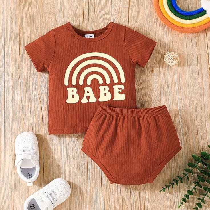 SETELAN UNISEX ANAK BABE RAINBOW / SETELAN UNISEX KIDS 1-3 TH KJ