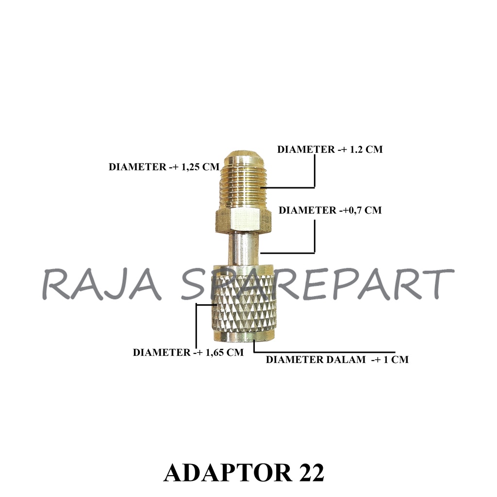 Adaptor AC /  Switch Connector R22 /  Adaptor Converter dari R410 ke Kran Outdoor Ukuran 1/4&quot;