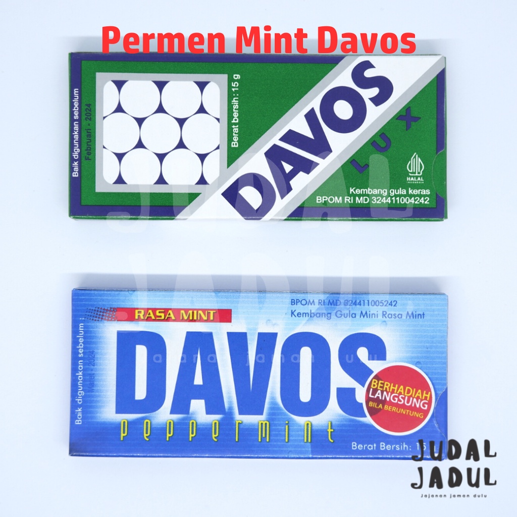 

Permen davos peppermint / permen mint jadul/ permen davos kotak 15gr By JudalJadul