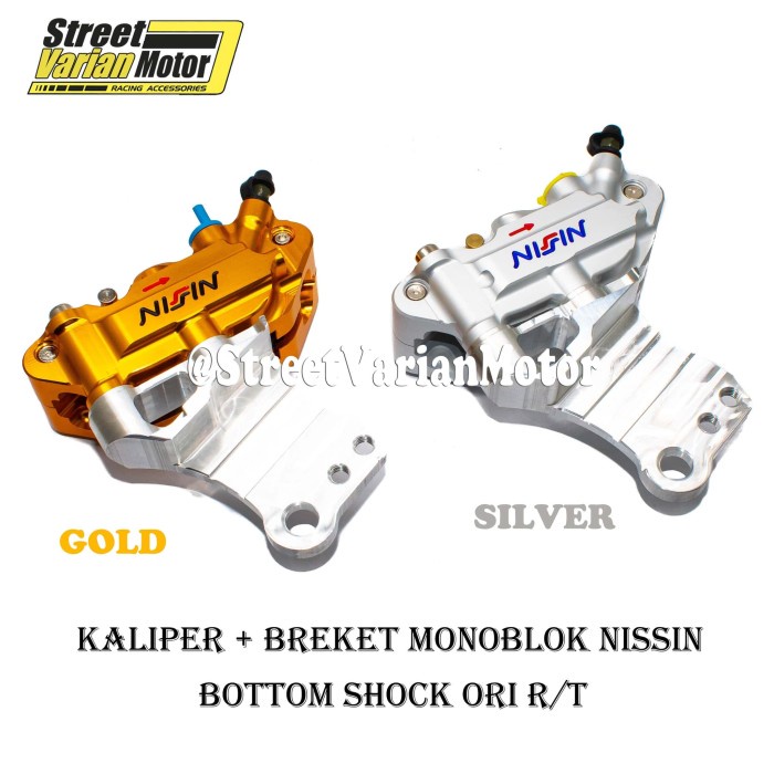 Kaliper Monoblok Nissin + Breket Bottom Shock Ori Rt Kode 170