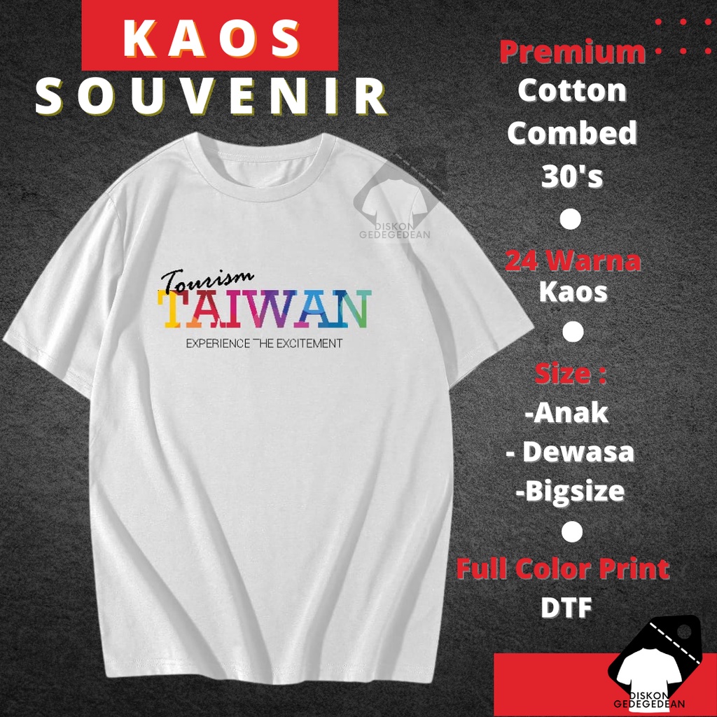 KAOS SOUVENIR/OLEH-OLEH TAIWAN/TAIPEI/TAICUNG BANYAK MODEL TYPE 3