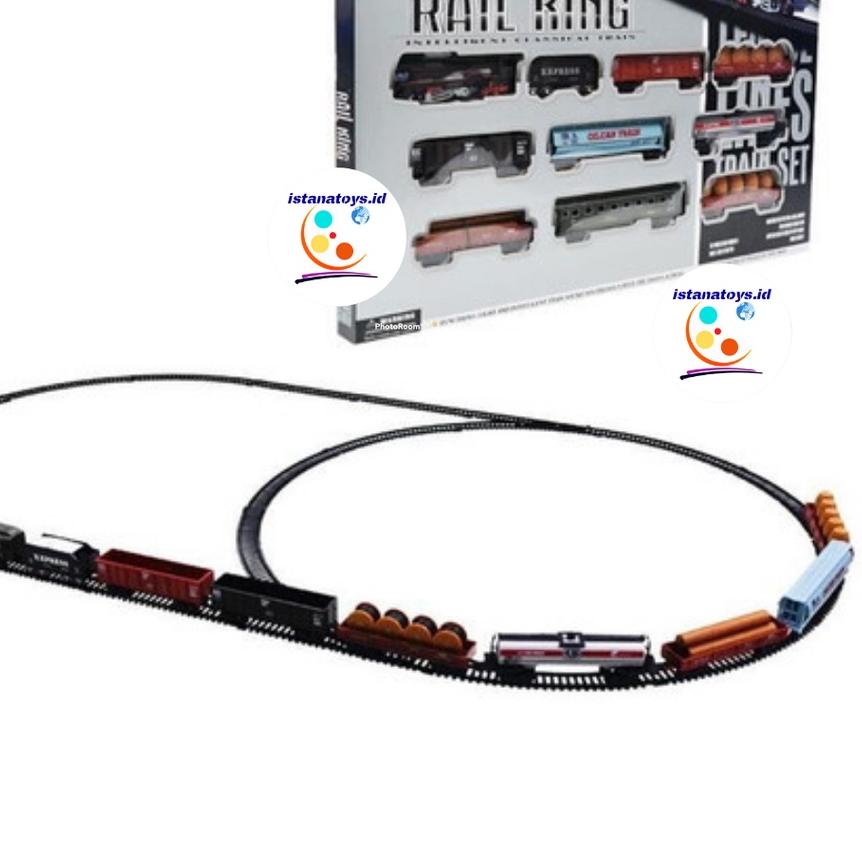 ☃ ID Mainan Miniatur Kereta Api Rail King Jumbo Berwesel 112 cm -8 ☻