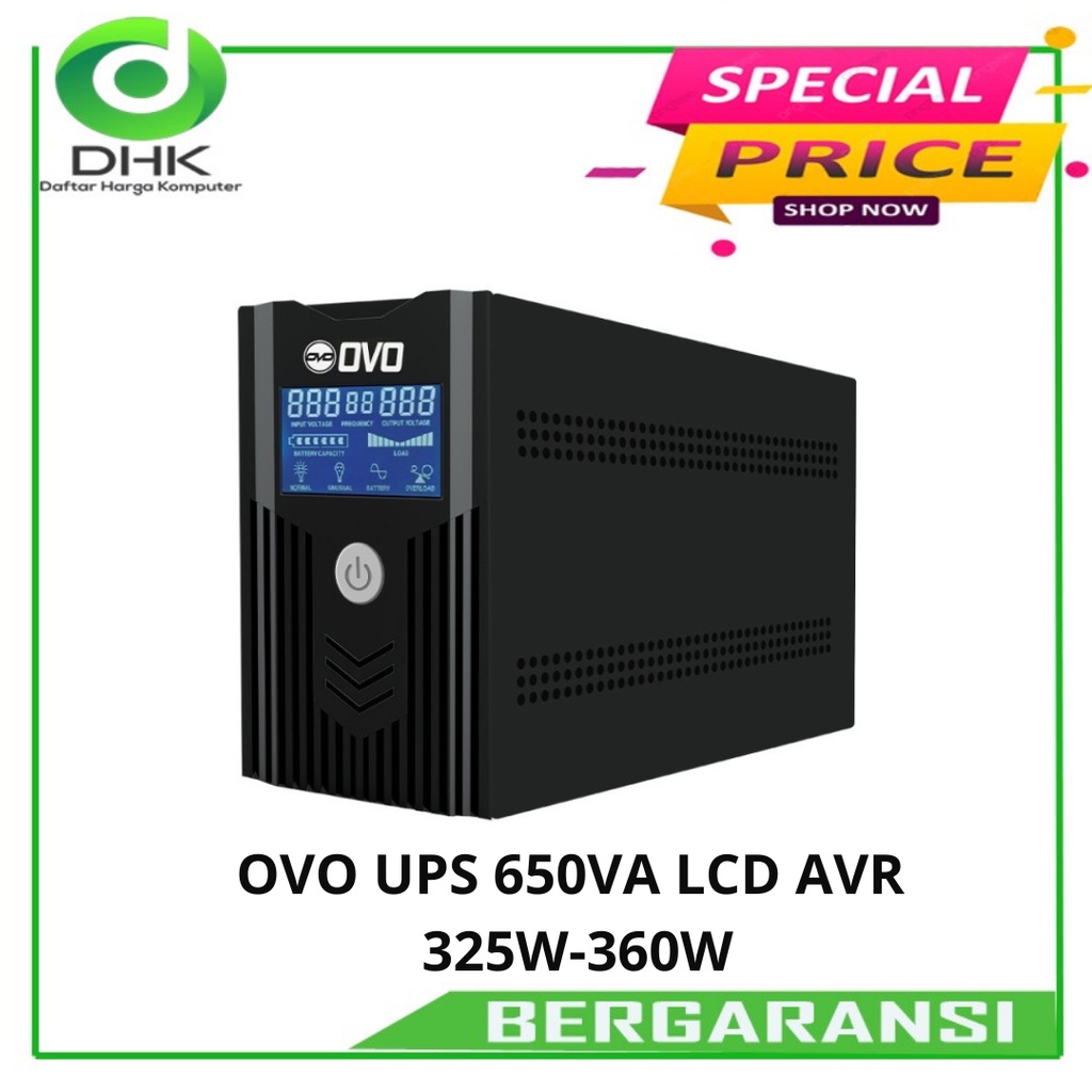OVO UPS 650VA LCD AVR 325W-360W