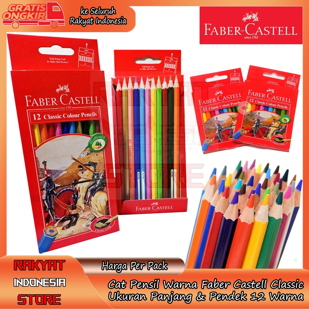 

Cat Lukis Cat Cet Pensil Warna Faber Castell Classic Ukuran Panjang & Pendek Pensil Warna Faber-Castell 12 Classic Colour Pencils Pensil Warna Pensil Gambar Ukuran Short Bisa Dijadikan Hadiah Ulang Tahun Cat Warna Untuk Anak HBI Tk Mewarnai Lukisan