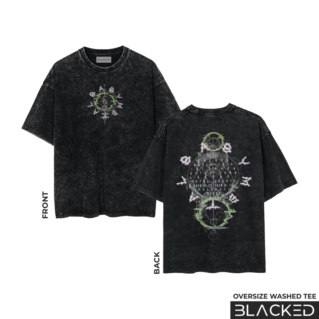 KAOS BABY METAL CHAOS OVERSIZE / STONEWASH / OVERSIZED WASHED TEES / BAJU OVER SIZE BABYMETAL