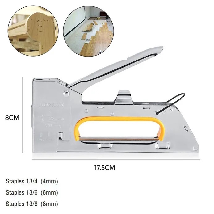 Alat Staples Tembak Stapler Tembak Guntacker Kayu Jok Kulit Motor Kuat Steples Hekter - Steples Gun Tembak Jok Kulit Motor / Gun Tacker 4-6-8mm