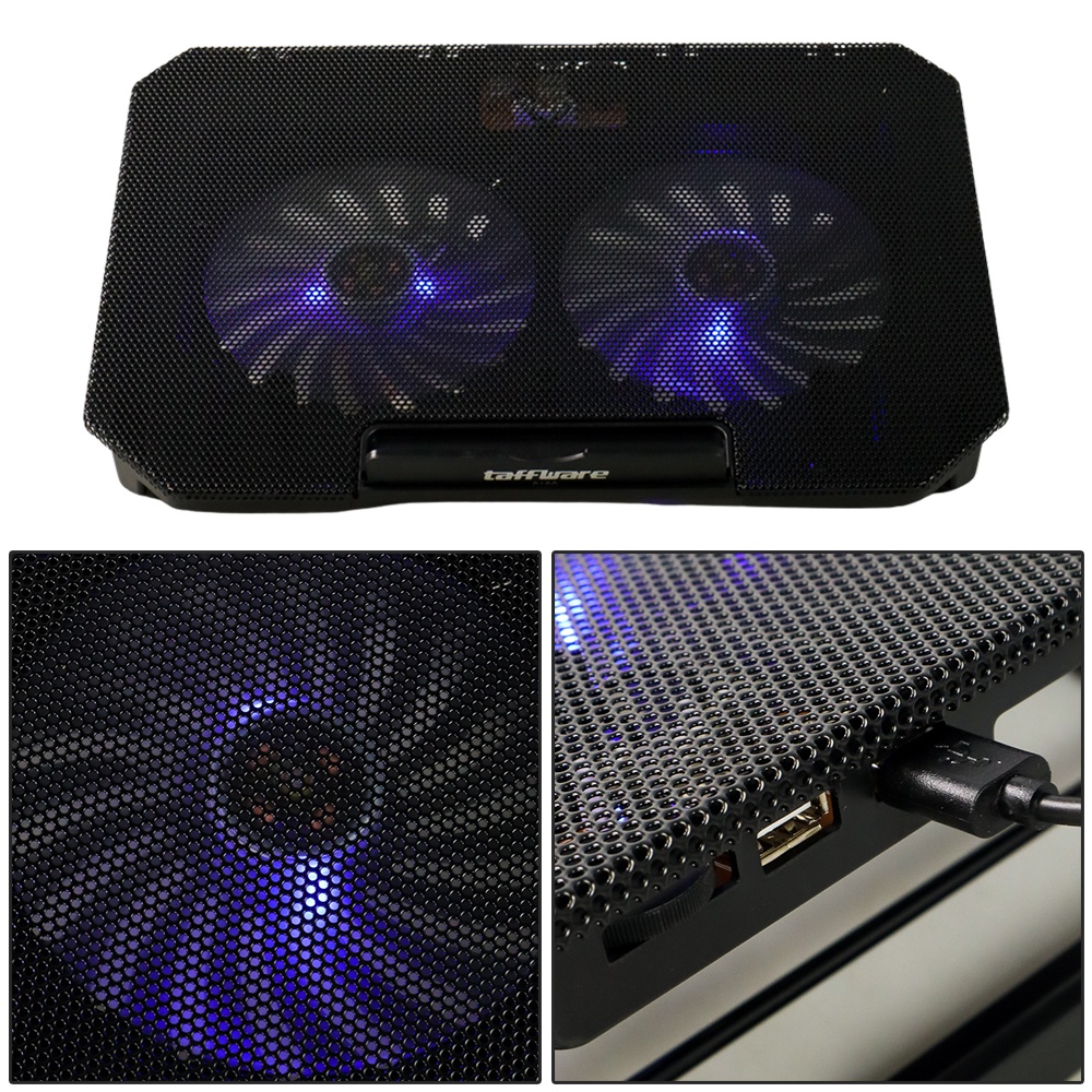 Cooling Pad Laptop 2 Fan Fixed Speed - Q100 - Black