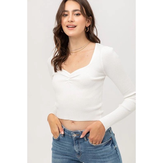 Forever21 Long Sleeve V-Neck Top