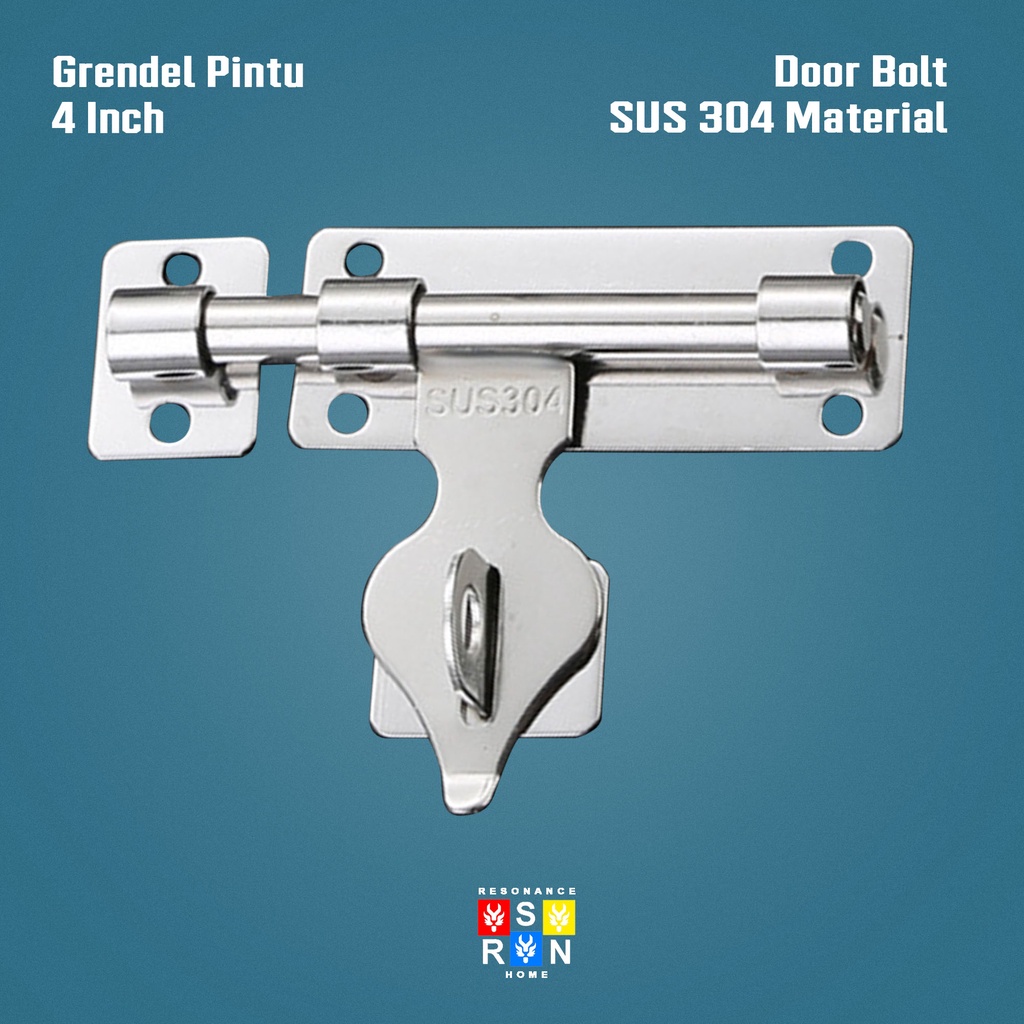 Grendel Pintu SUS 304 4 inch / Kunci Slot Pintu / Resonance Home