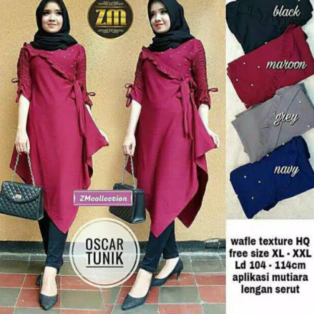 LANGSUNG KIRIM Oscar tunik size S,M,L,XL Tunik wanita Baju cantik Tunik jumbo Tunik cantik Baju terl
