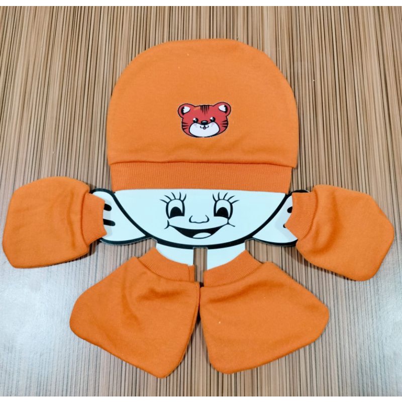 TOPI SET SARUNG TANGAN DAN SARUNG KAKI BAYI NEWBORN MURAH