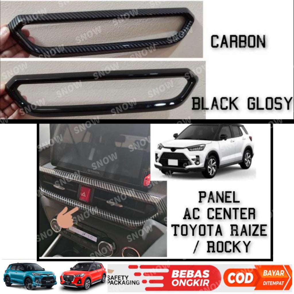 Panel Center Vent AC Tengah Raize Rocky 2021 2023 2024 Hitam Carbon