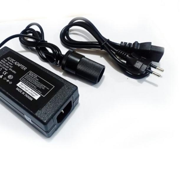 ☄ Adaptor 220v ac to dc 12volt 6A socket lighter mobil 6 ampere original  vacum cleaner mobil 120w m