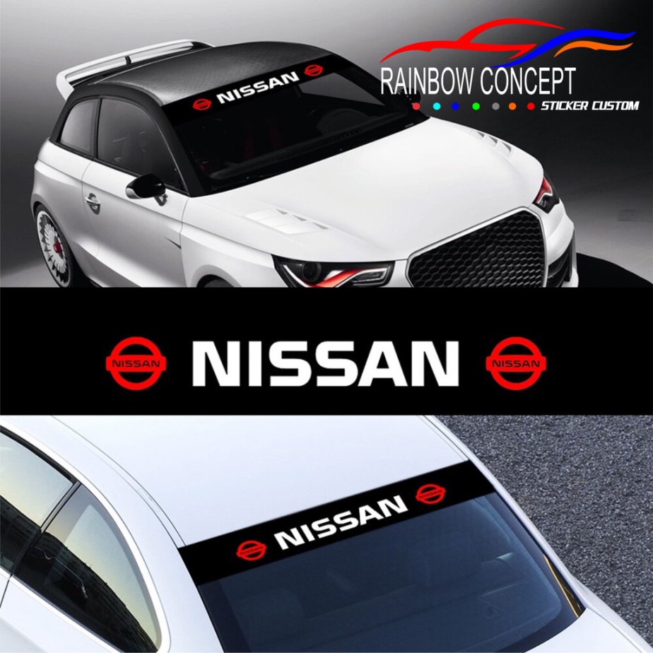 sticker stiker cutting kaca mobil nissan stiker kaca depan/ belakang mobil nissan Berkualitas