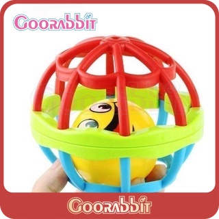 Mainan Rattle Teether Bentuk Bola Silikon Untuk Bayi