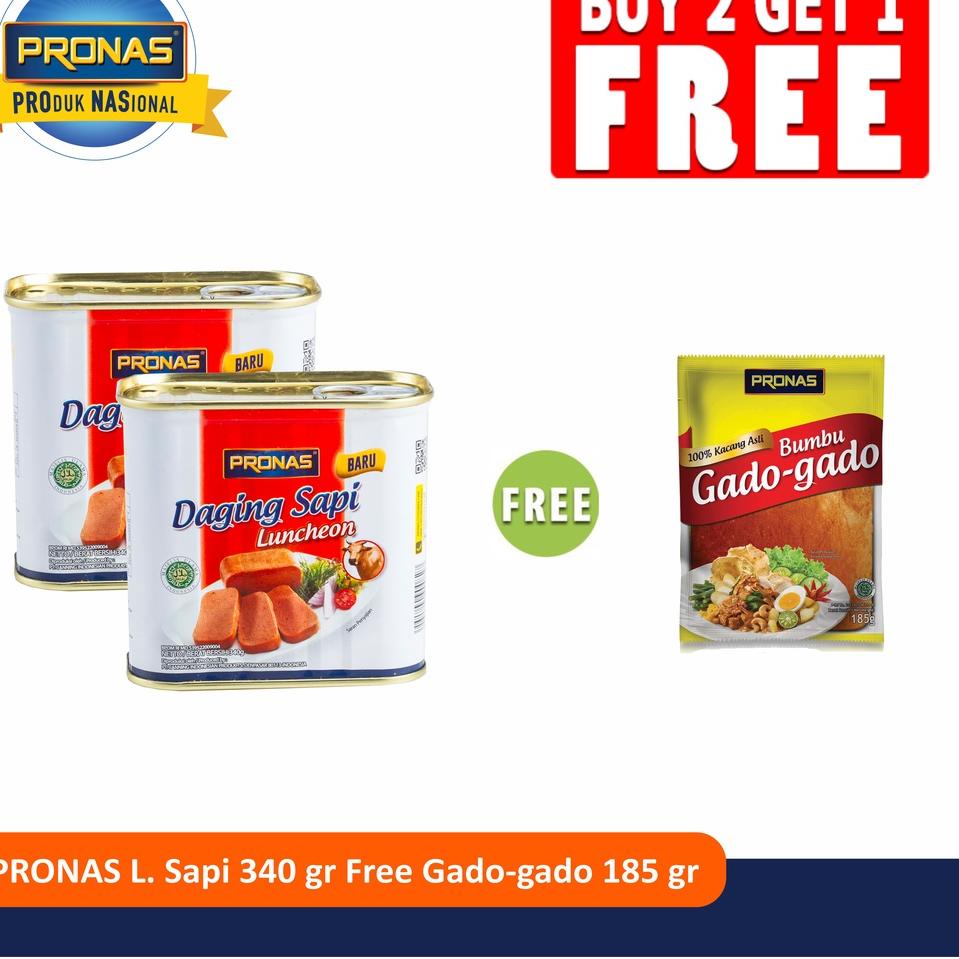 

✸ PRONAS Paket Excusive Luncheon Sapi 340 g FREE Gado-Gado 185 g ➣