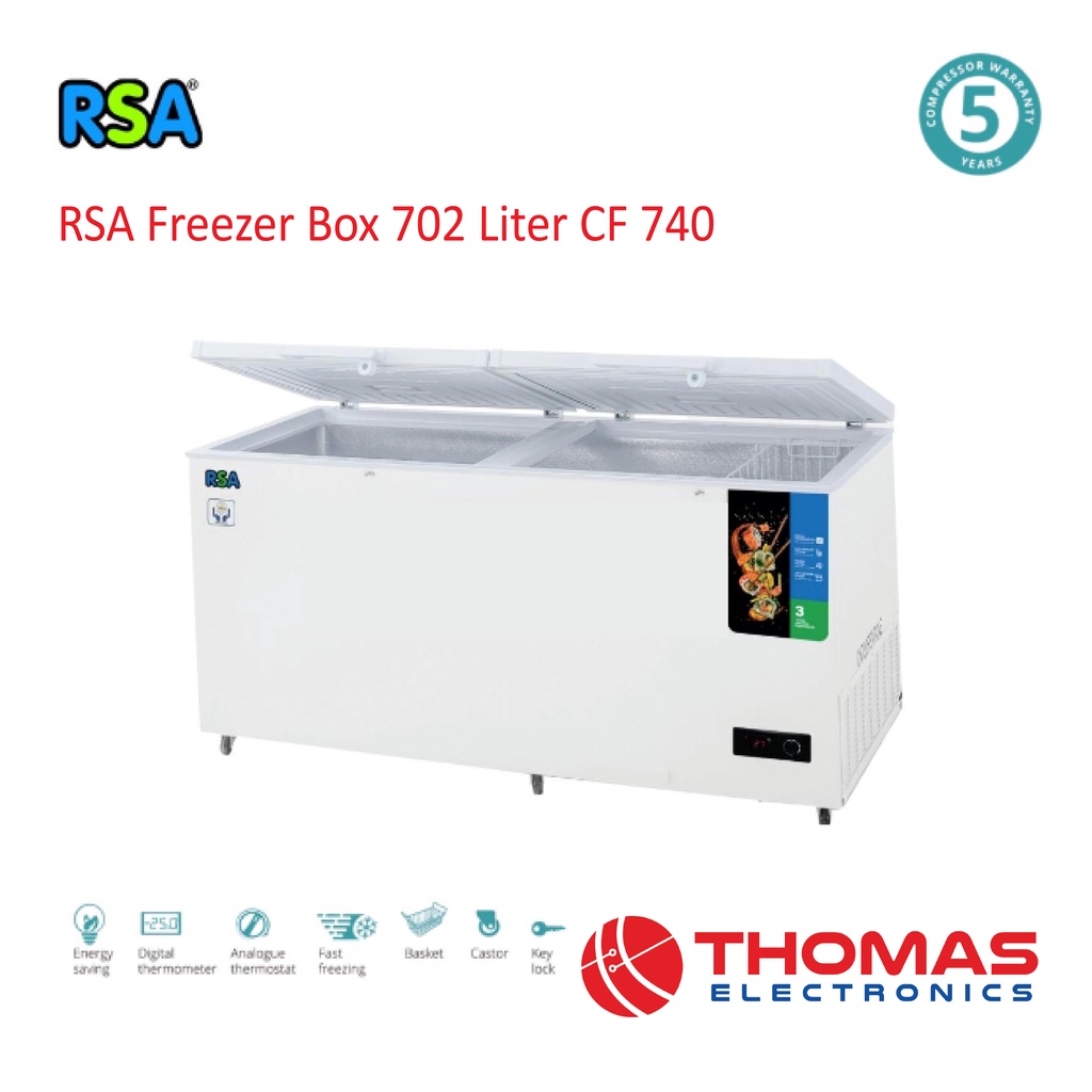 RSA Freezer Box 702 Liter CF740 Chest Freezer CF 740 Garansi Resmi