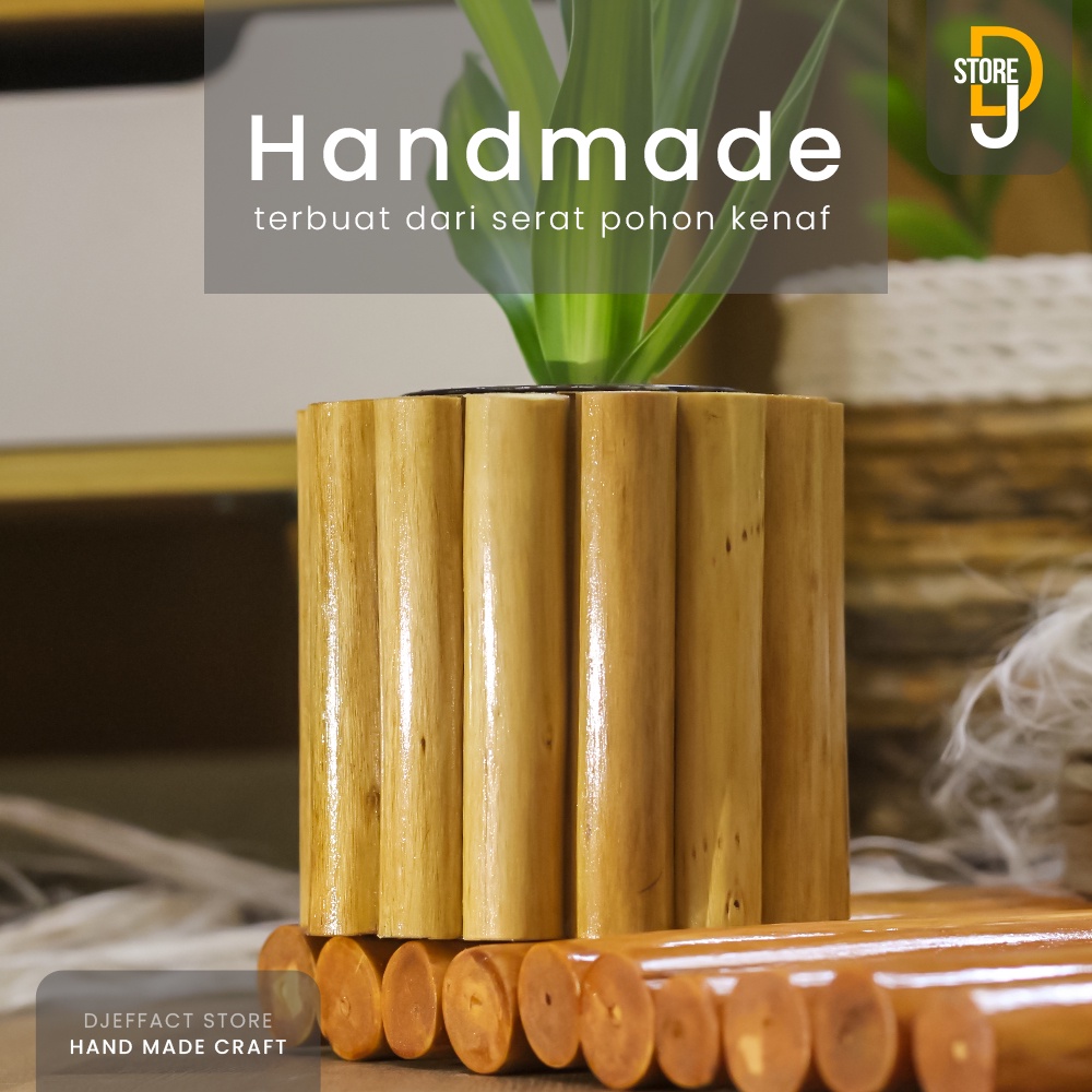 cover pot mini pot sukulen pot kaktus Kayu Kenaf MK02