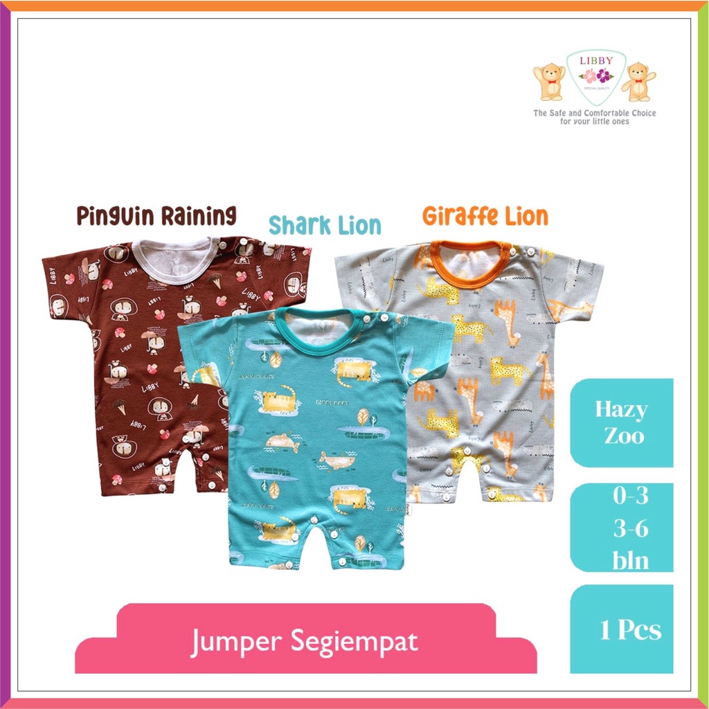 LIBBY ROMPER MOTIF TERBARU | JUMPER PENDEK SEGIEMPAT` | BAJU KODOK LIBBY BABY NEWBORN ❤ FASHIONBABIES ❤