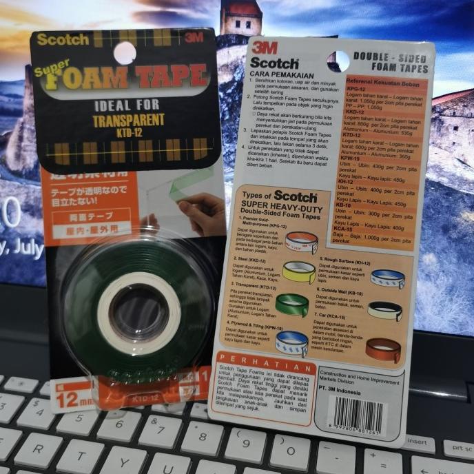 

Double Tape 3M KTD-12 Bening / Clear / Transparan Perekat Super Kuat jin06