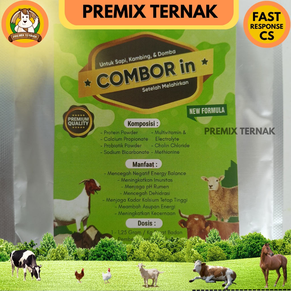 COMBOR IN 100gr - Suplemen Recovery untuk Induk Kambing Domba Sebelum dan Setelah Melahirkan