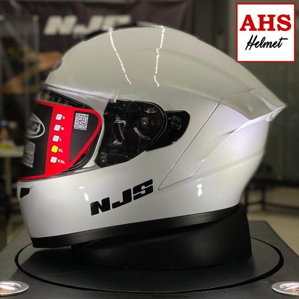 HELM FULLFACE NJS ZX-1 PUTIH POLOS ORIGINAL SNI