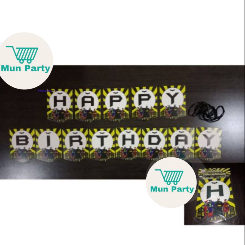 Banner Happy Birthday / Bunting Flag Ulang Tahun Batman