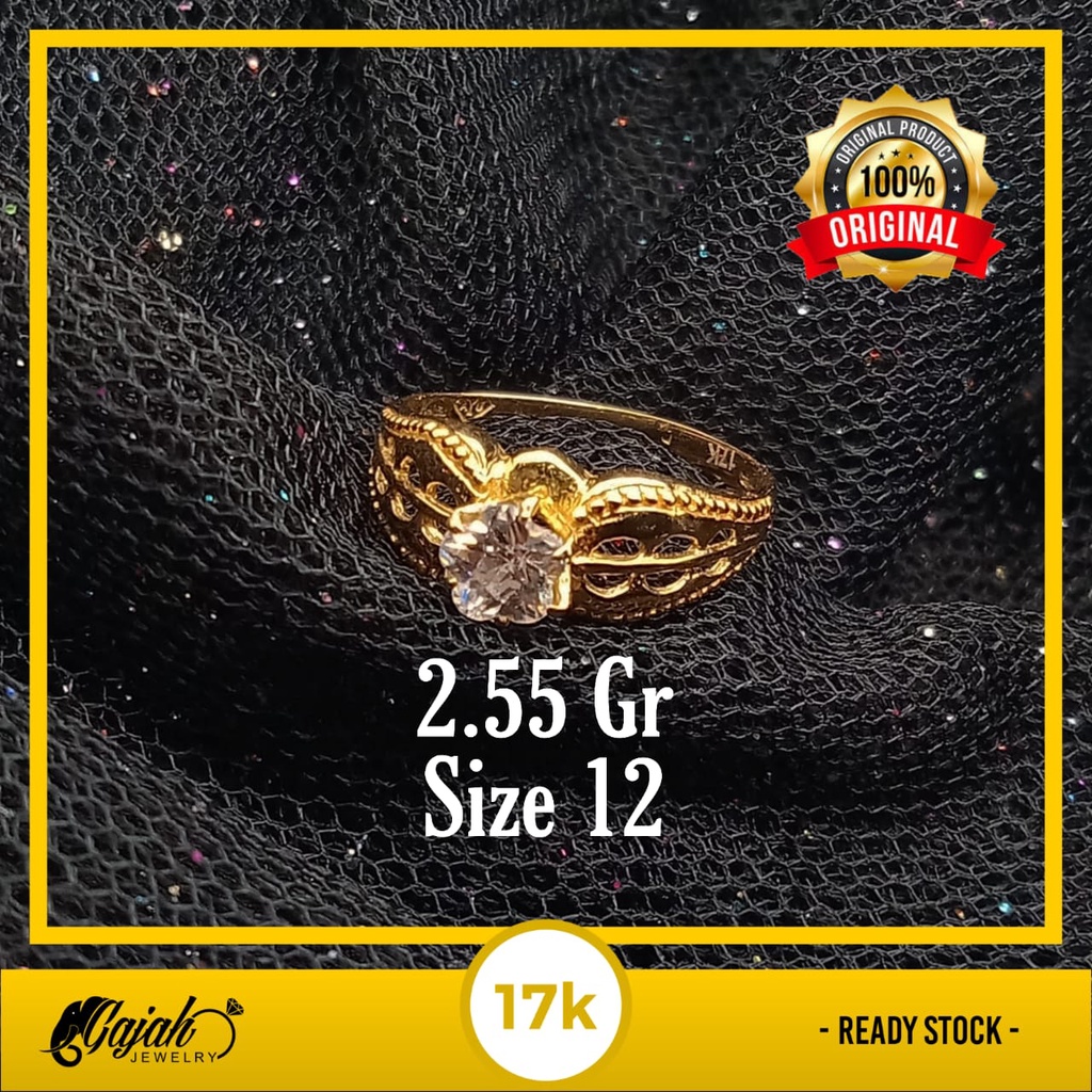 Cincin Emas 17K - 2.55 Gr Kadar 750 - 4429