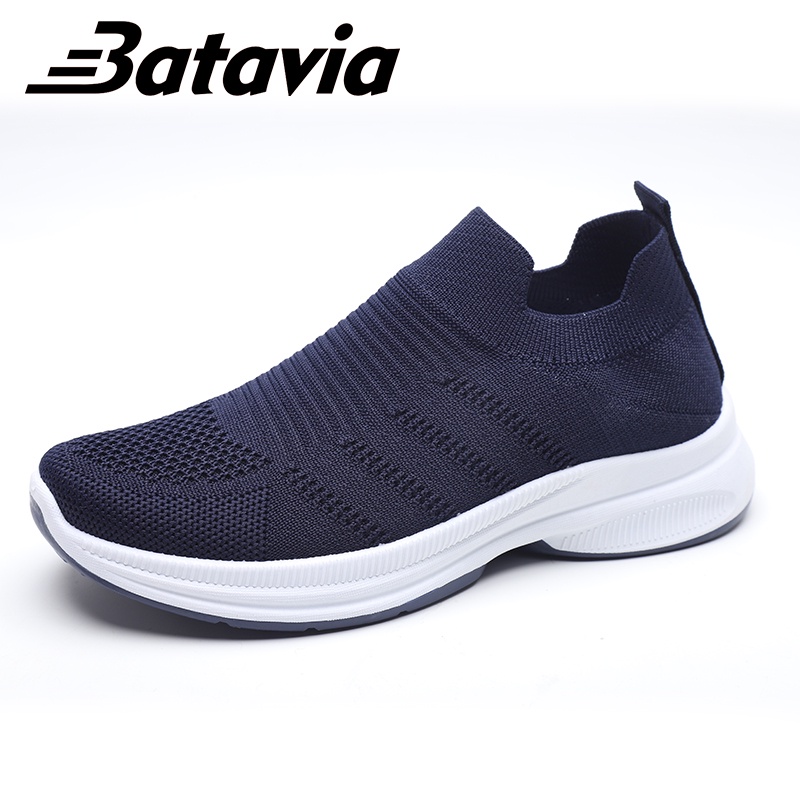 Batavia 2023 Sepatu olahraga impor premium perempuan terbaru rajut adem antislip antiaus sepatu lari anak perempuan  Batavia Shoes Fashion  Sport  Original Pink Hitam Abu  kanvas  sekolah korea  A106