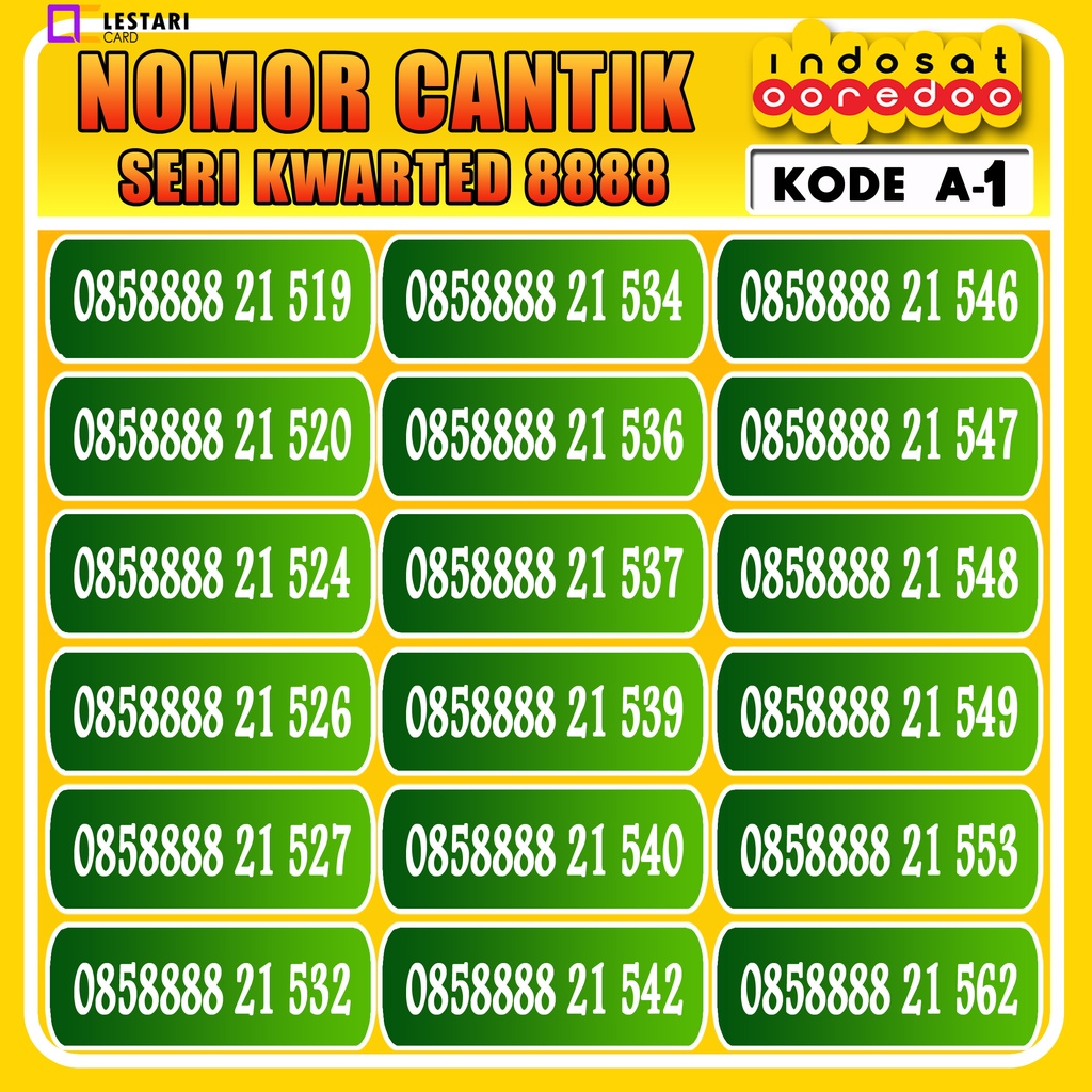 Kartu Perdana Nomor Cantik Indosat Kwarted