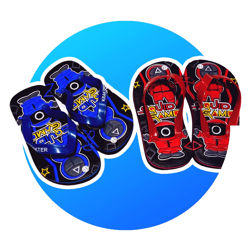 Sandal Anak Laki laki Motif Squid Game Terbaru