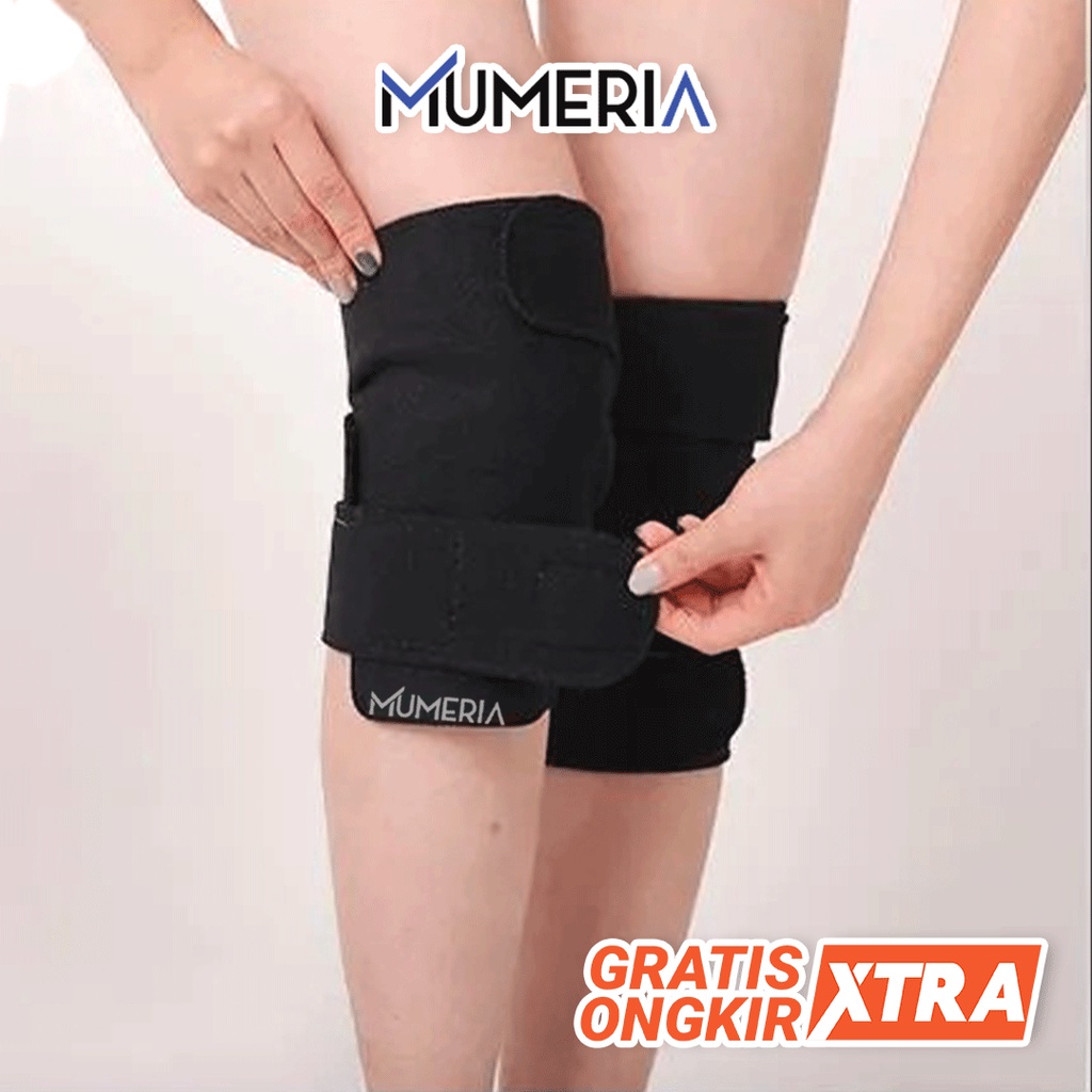 Knee Pad Self Heating Deker Sabuk Lutut Sakit Kain Pelindung Terapi Penghangat Olahraga Magnetik