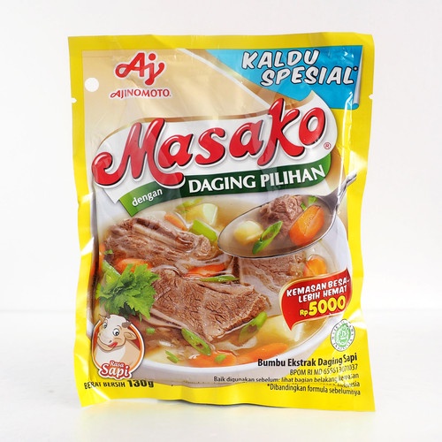 

BUMBU KALDU PENYEDAP MASAKO RASA SAPI KEMASAN 130 GRAM