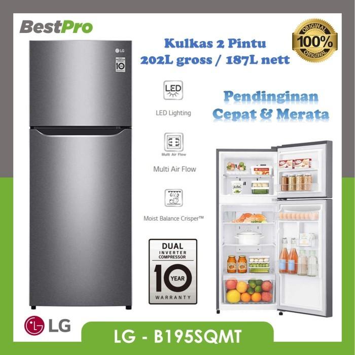 Cuci Gudang Kulkas 2 Pintu LG GN-B195SQMT 202L /187L Smart Inverter