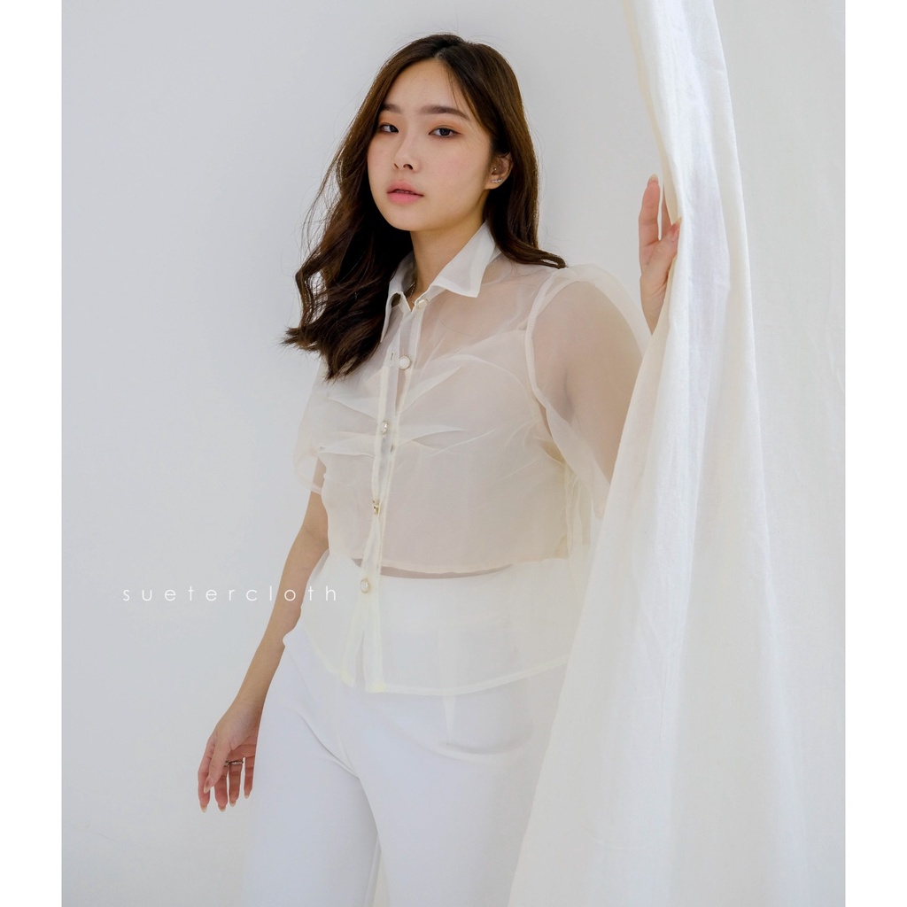 SUETERCLOTH - Kenya Sheer Top/Atasan Wanita/ Blouse Wanita / Kemeja Wanita