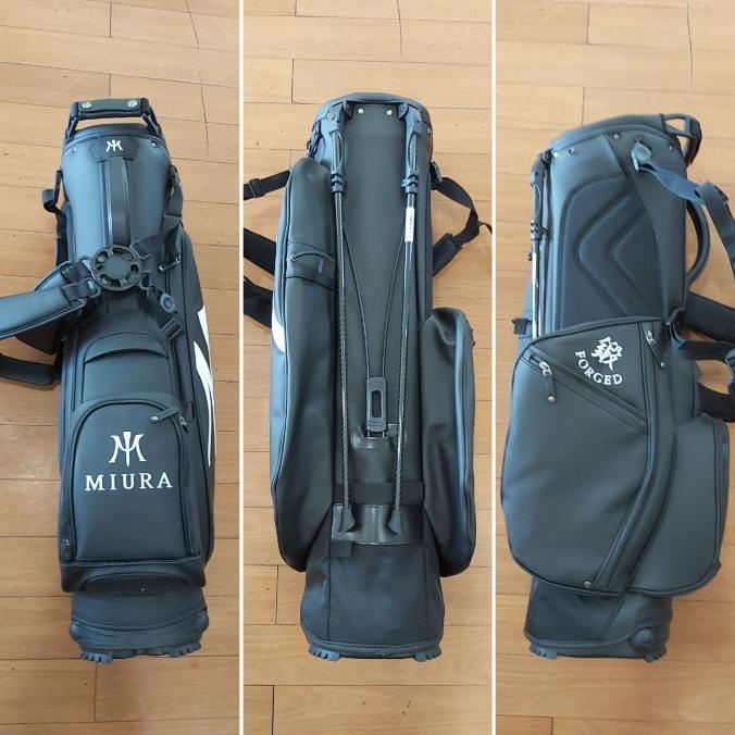 Tas Golf Miura Standbag Black Premium Leather