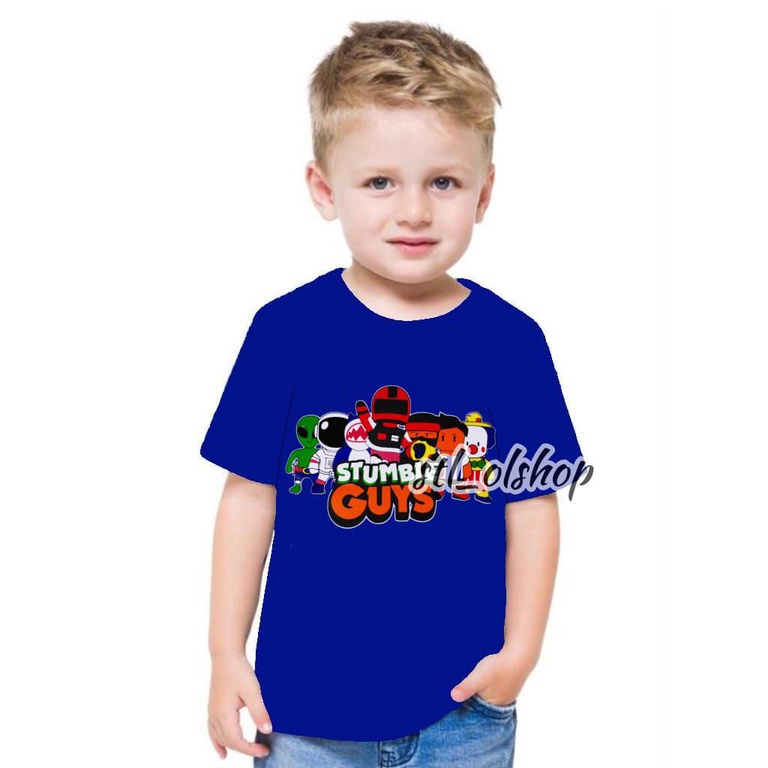 Kaos atasan anak laki-laki lengan pendek [ motif kartun lucu ] 1-10 tahun