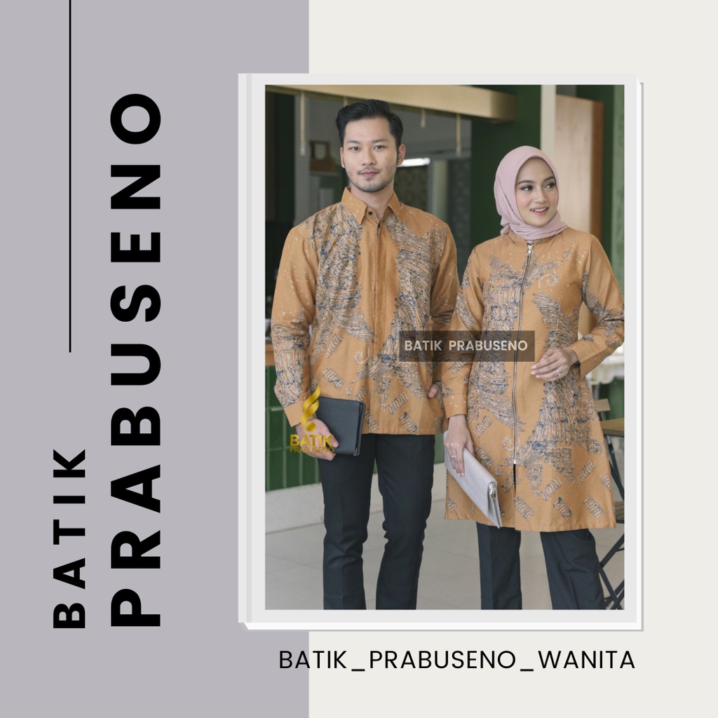 Couple Motif Udarati Kuning Dobby Batik Prabuseno Original