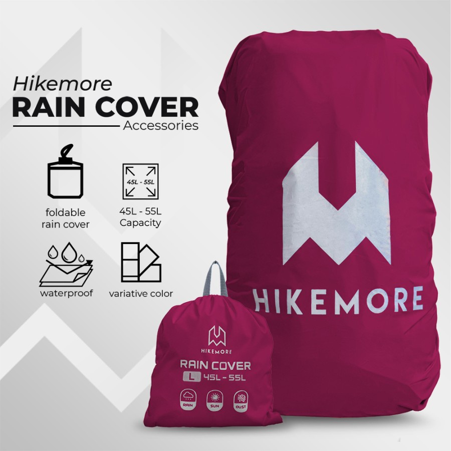 Cover Bag Hikemore Rain Cover L 45L-55L Tas Punggung Terbaru